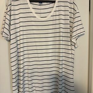 Old Navy Black and White Striped Tee